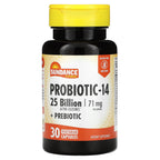 Sundance Vitamins, Probiotic-14, 30 Vegetarian Capsules (35.5 mg per Capsule)