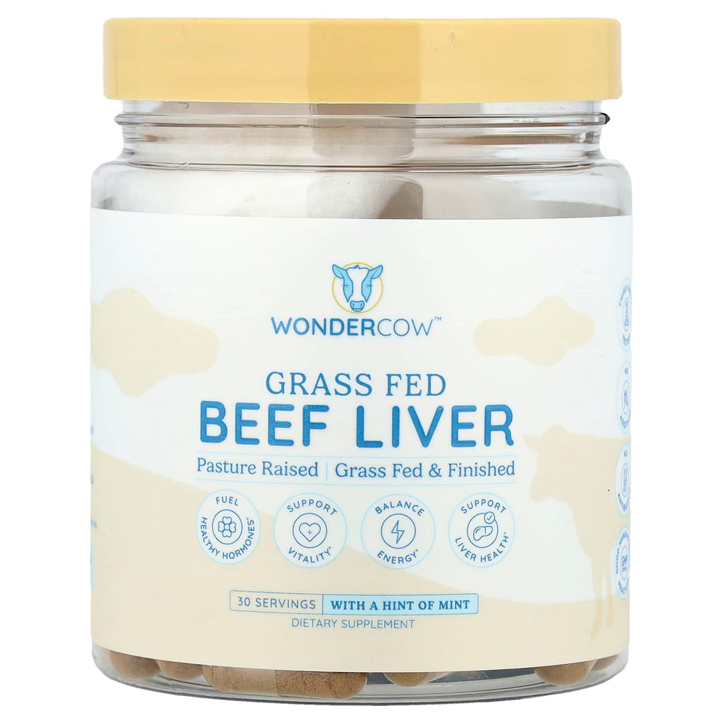 Wondercow, Grass Fed Beef Liver, 120 Capsules