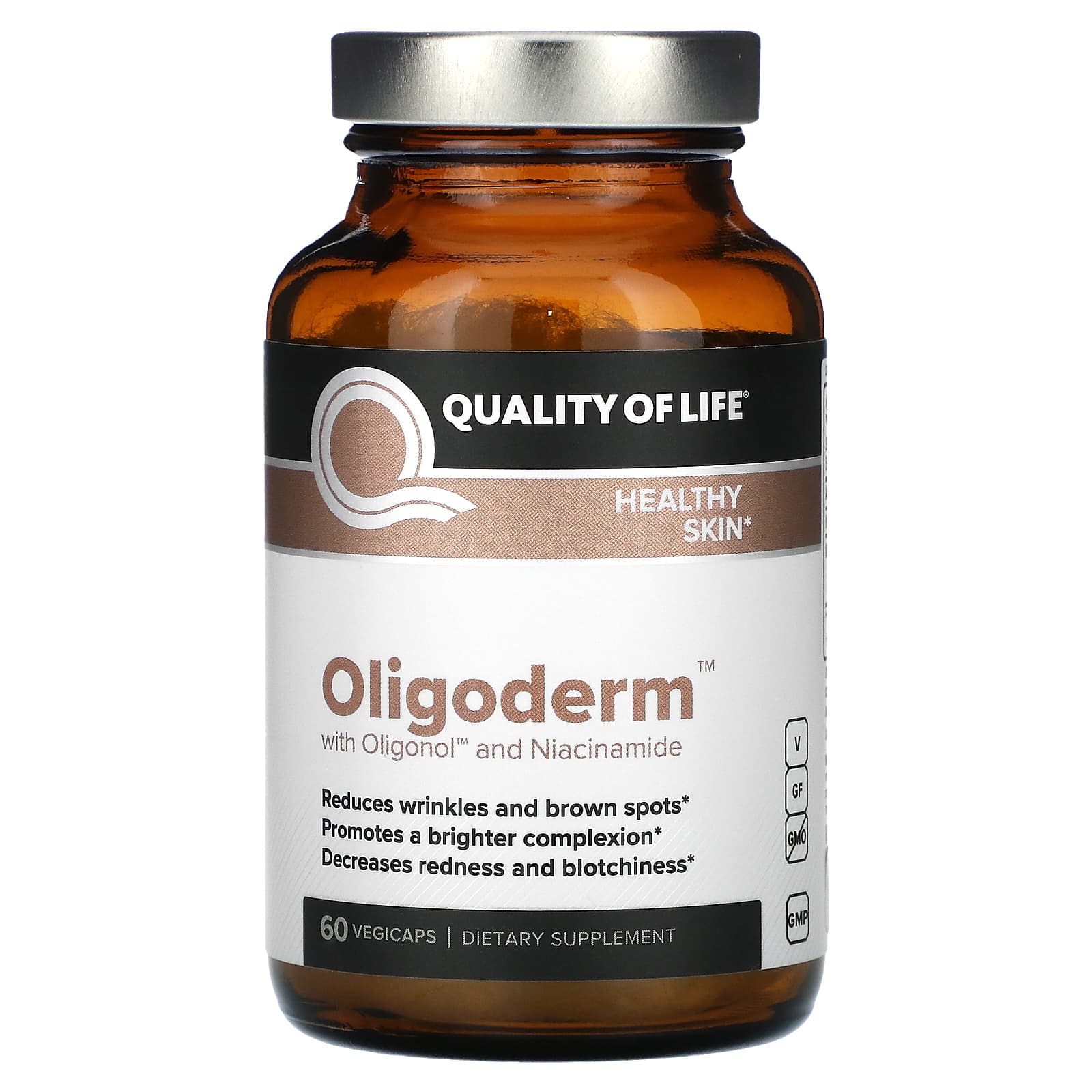 Quality of Life, Oligoderm with Oligonol and Niacinamide, 60 VegiCaps