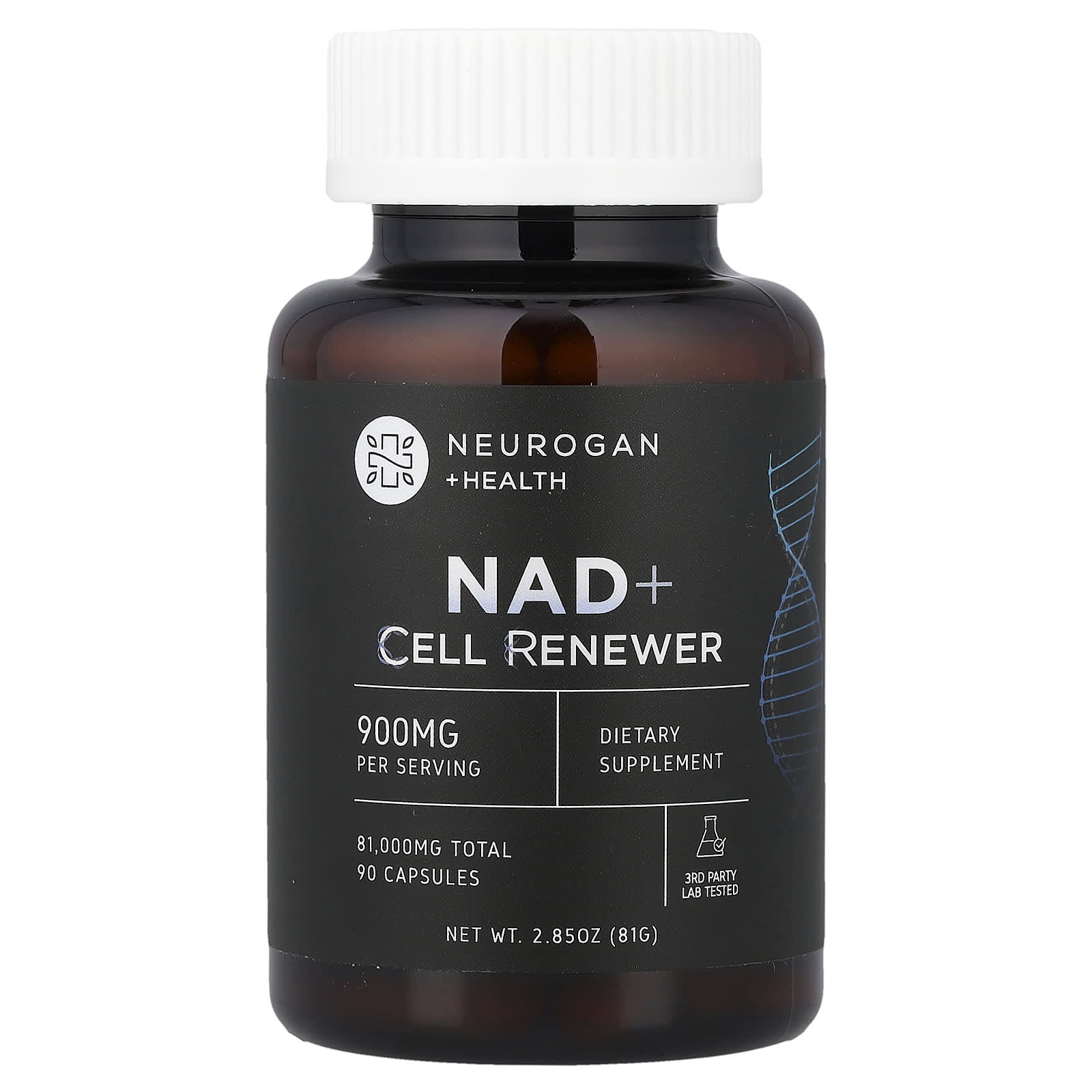 Neurogan Health, NAD+, Cell Renewer, 900 mg, 90 Capsules