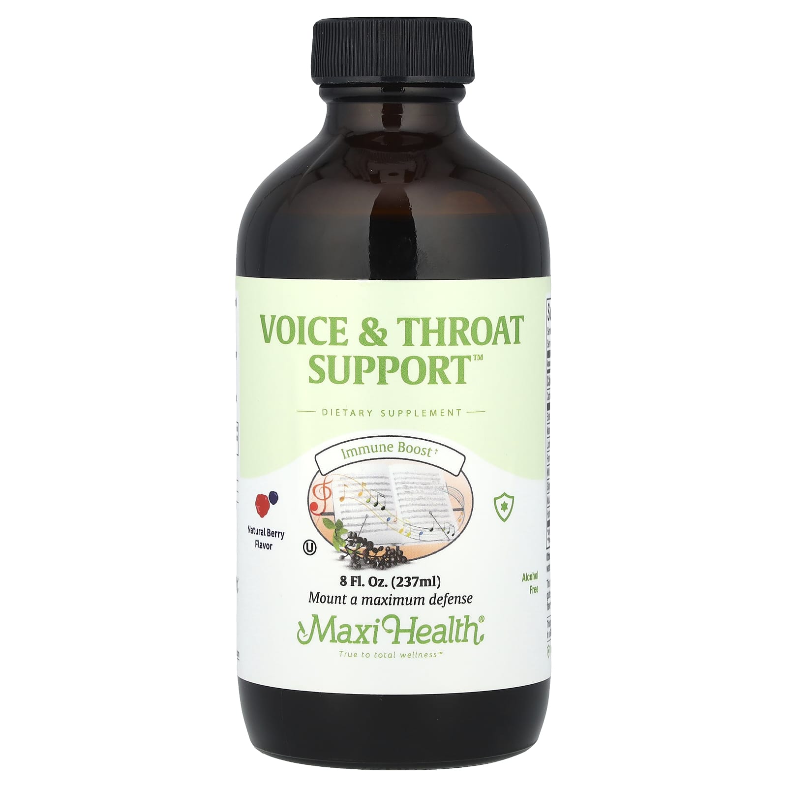 Maxi Health, Voice & Throat Support™, Natural Berry, 8 fl oz (237 ml)
