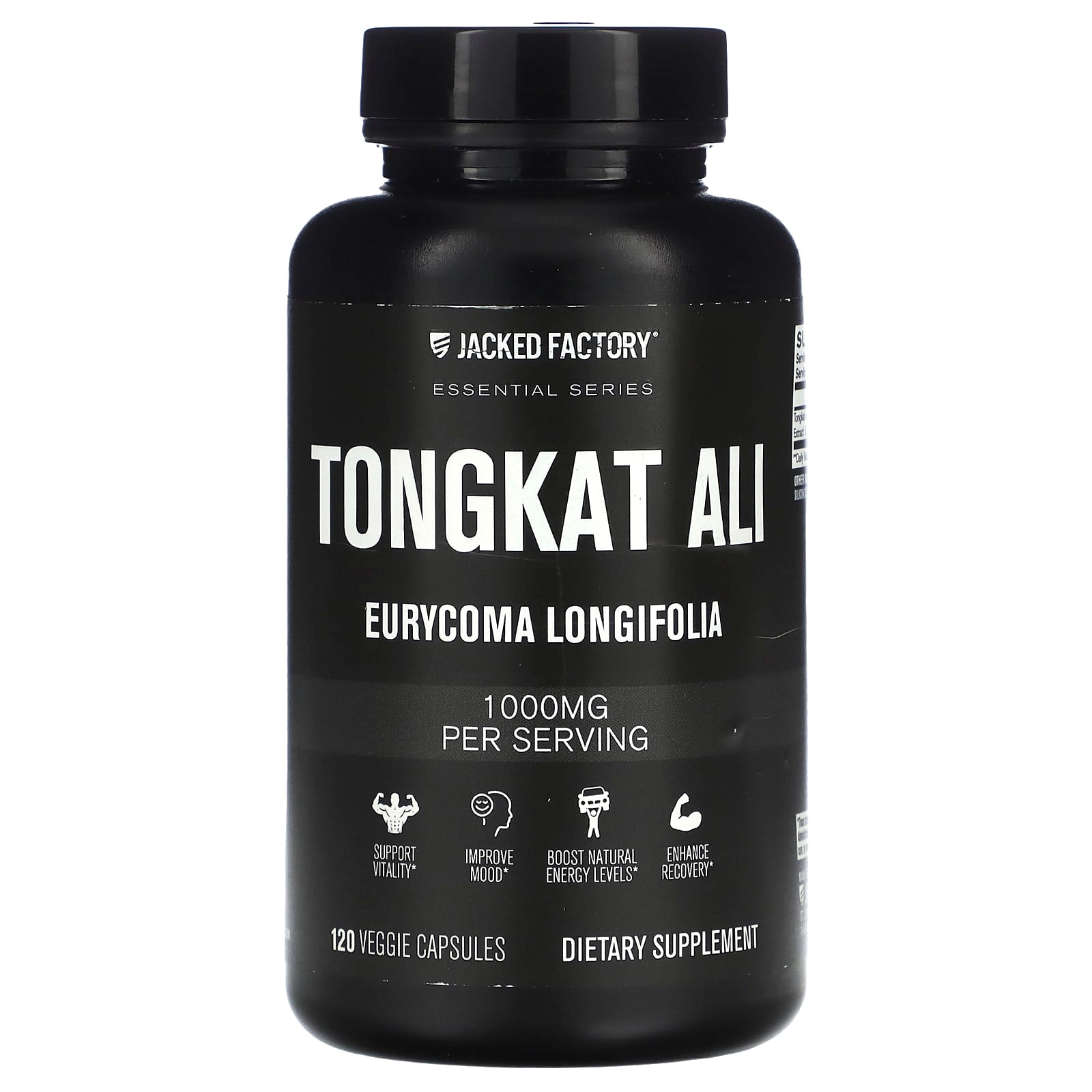 Jacked Factory, Essential Series, Tongkat Ali, 120 Veggie Capsules (500 mg per Capsule)
