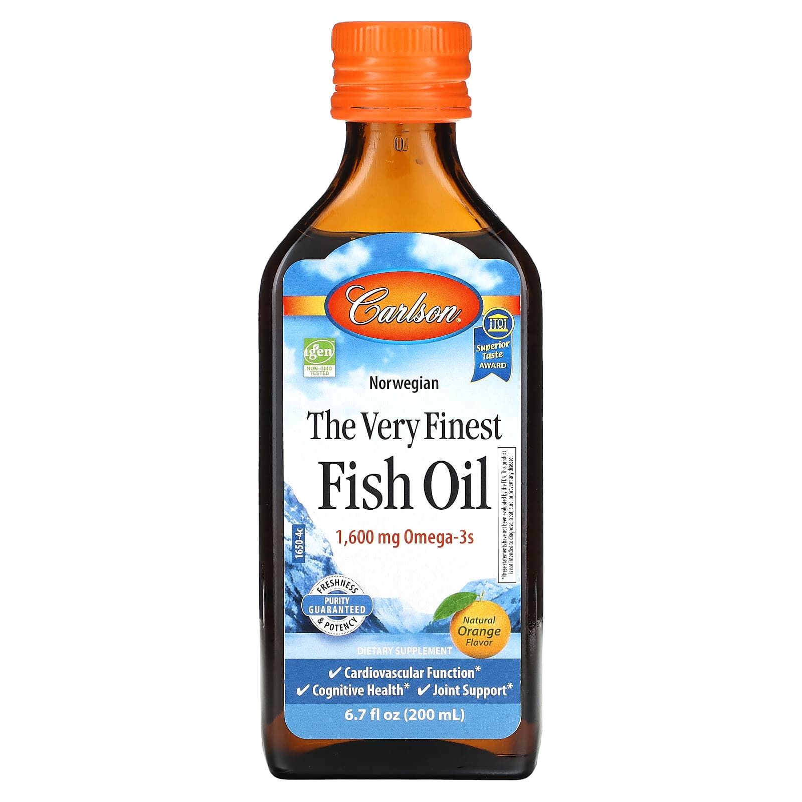 Carlson, Norwegian, The Very Finest Fish Oil, Natural Orange, 6.7 fl oz (200 ml)