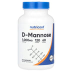 Nutricost, D-Mannose, 120 Capsules (500 mg per Capsule)