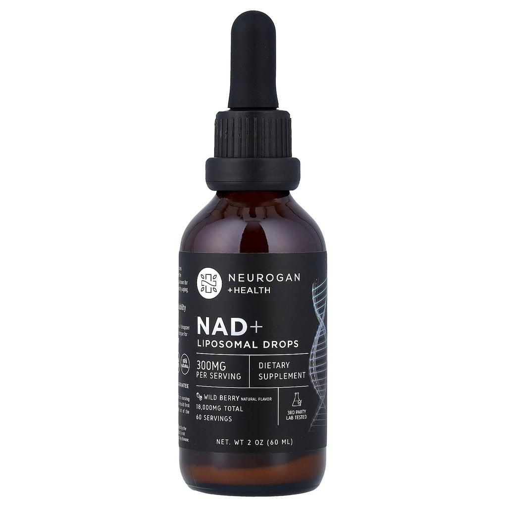 Neurogan Health, NAD+ Liposomal Drops, Wild Berry, 300 mg, 2 oz (60 ml)