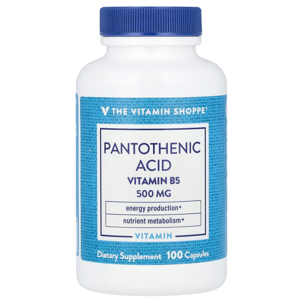 The Vitamin Shoppe, Pantothenic Acid, Vitamin B5, 100 Capsules