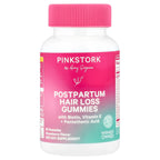 Pink Stork, Postpartum Hair Loss Gummies, Strawberry, 60 Gummies