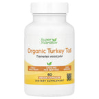Super Nutrition, Organic Turkey Tail Mushroom, 60 Veggie Capsules (0.5 g per Capsule)
