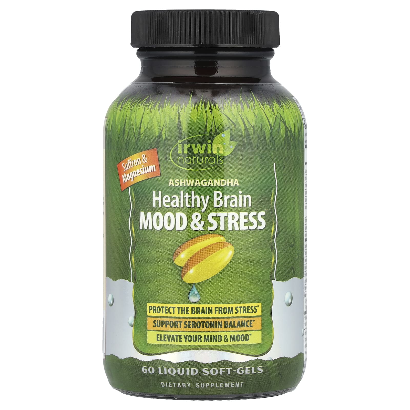 Irwin Naturals, Ashwagandha Healthy Brain Mood & Stress, 60 Liquid Soft-Gels