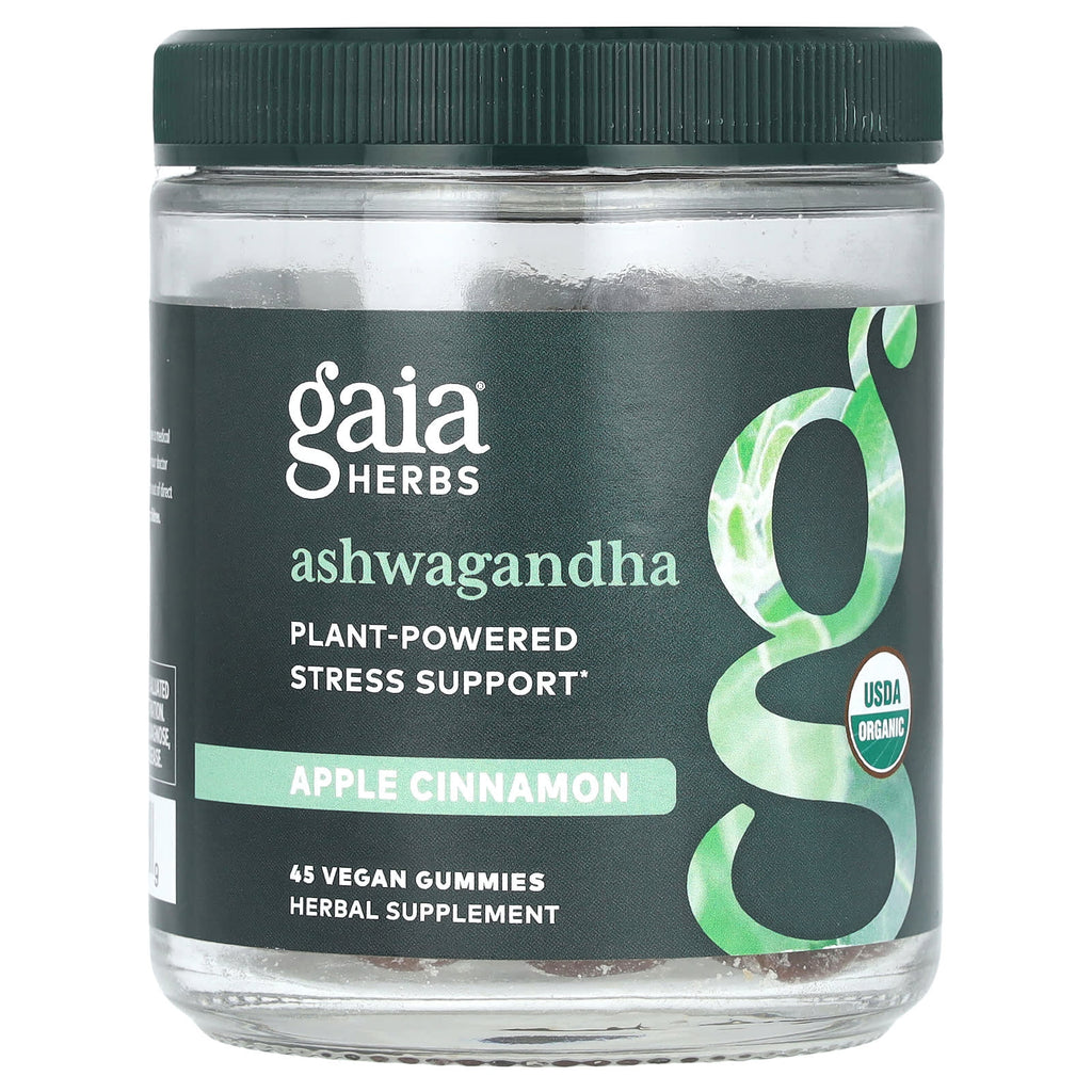 Gaia Herbs, Ashwagandha Gummies, Apple Cinnamon, 45 Vegan Gummies