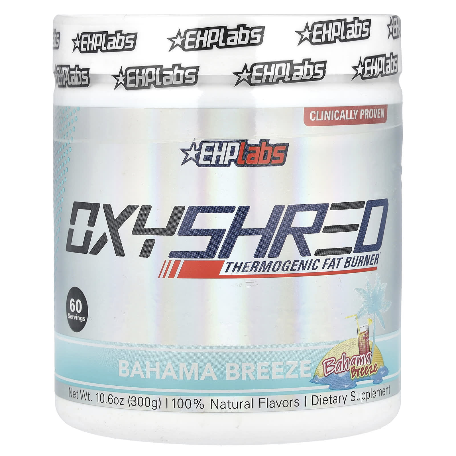 EHPlabs, OxyShred, Thermogenic Fat Burner, Bahama Breeze, 10.6 oz (300 g)