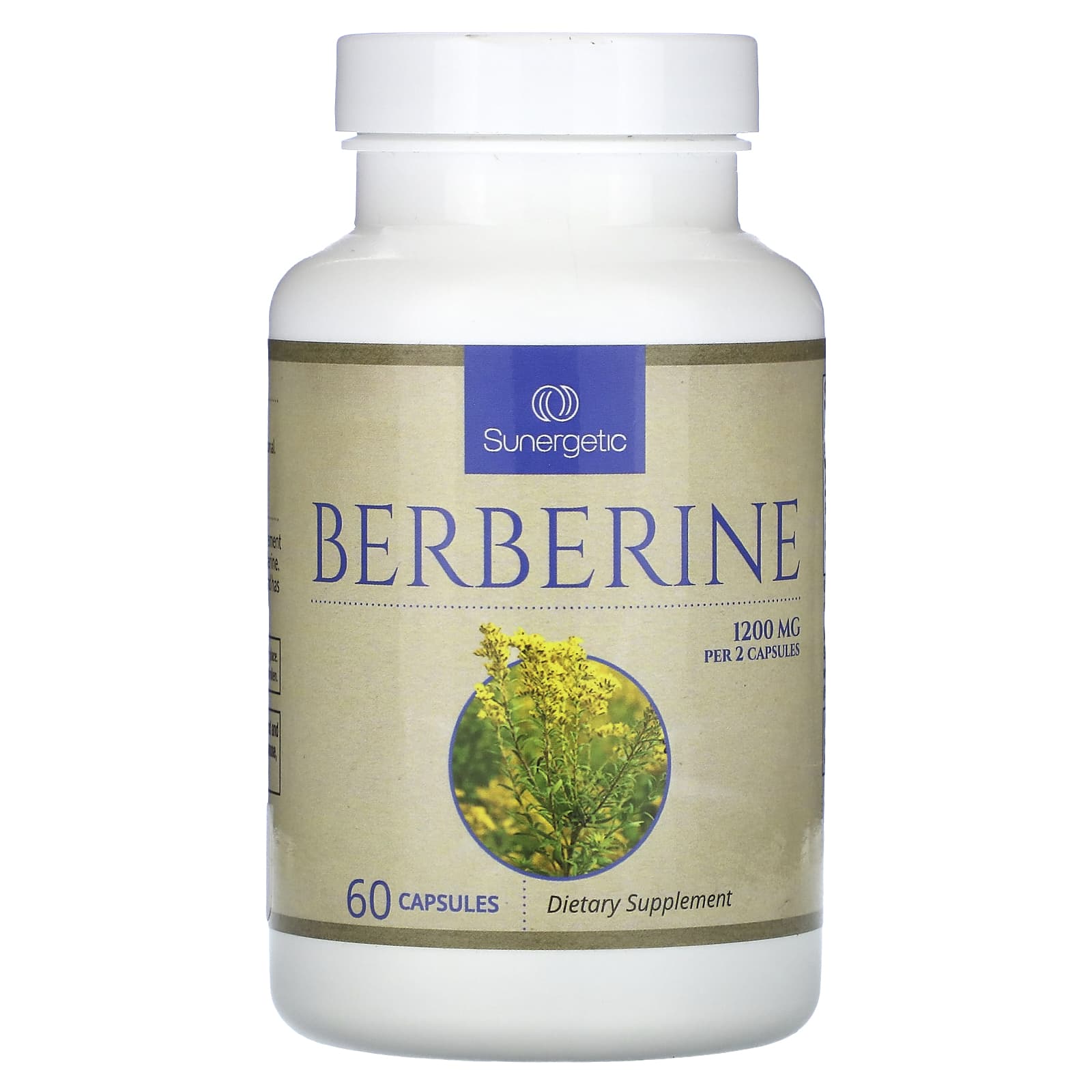 Sunergetic, Berberine, 60 Capsules (600 mg per Capsule)