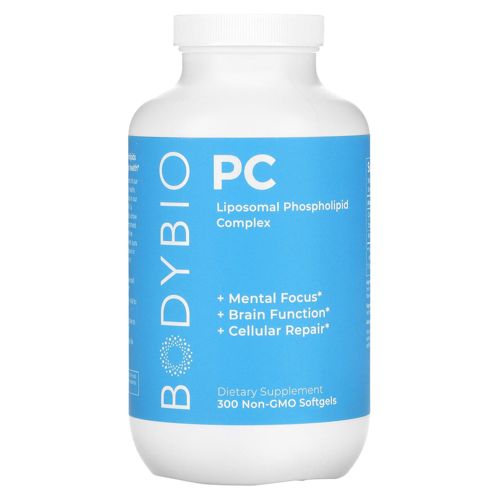 BodyBio, PC, Liposomal Phospholipid Complex, 300 Non-GMO Softgels (650 mg per Softgel)