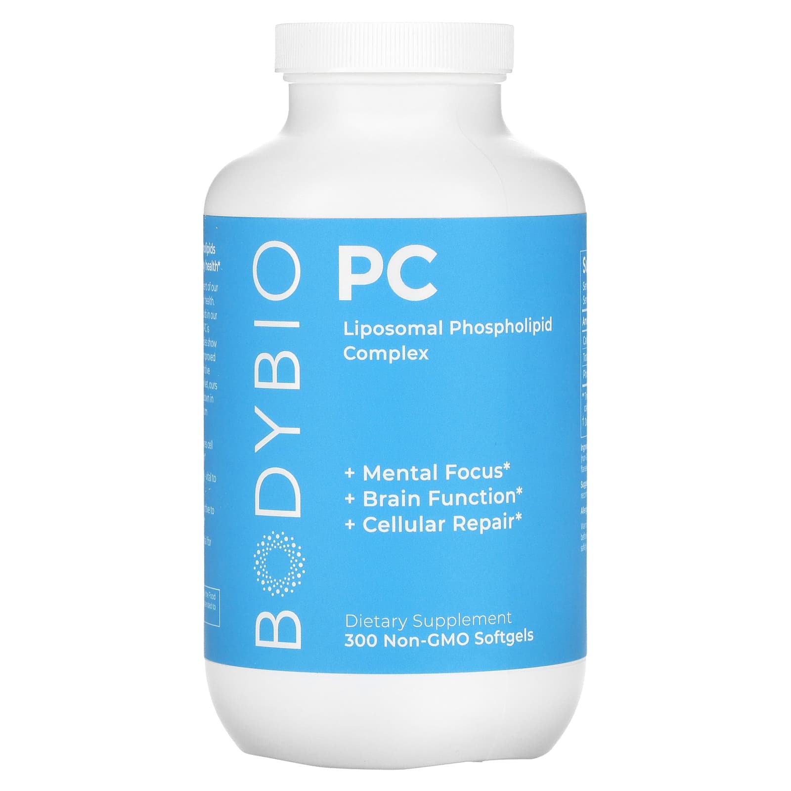 BodyBio, PC, Liposomal Phospholipid Complex, 300 Non-GMO Softgels (650 mg per Softgel)