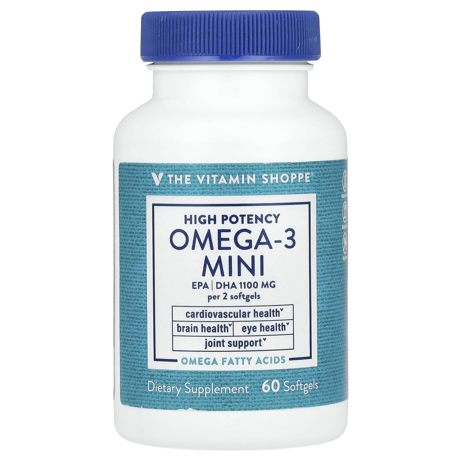 The Vitamin Shoppe, Omega-3 Mini, High Potency, 60 Softgels (700 mg per Softgel)