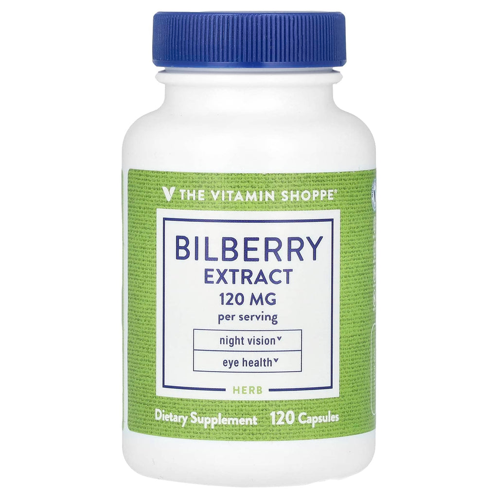 The Vitamin Shoppe, Bilberry Extract, 120 Capsules (60 mg per Capsule)