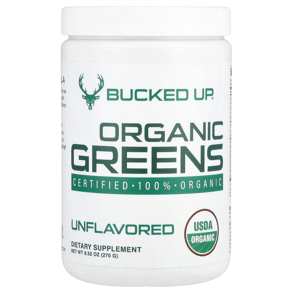 Bucked Up, Organic Greens, Unflavored, 9.52 oz (270 g)