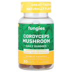 Fungies, Cordyceps Mushroom Daily Gummies, Mango and Pineapple, 30 Pectin Gummies (50 mg per Gummy)