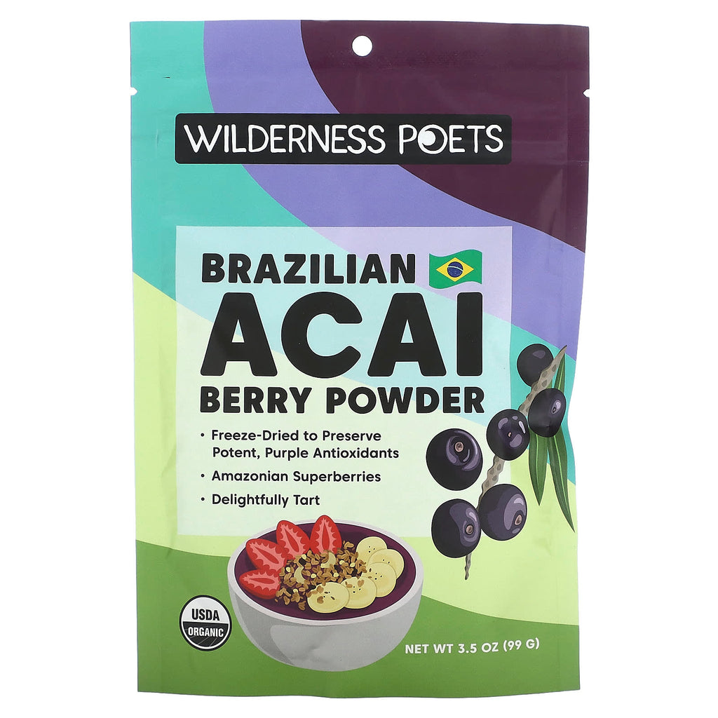 Wilderness Poets, Organic Brazilian Acai Berry Powder, 3.5 oz (99 g)