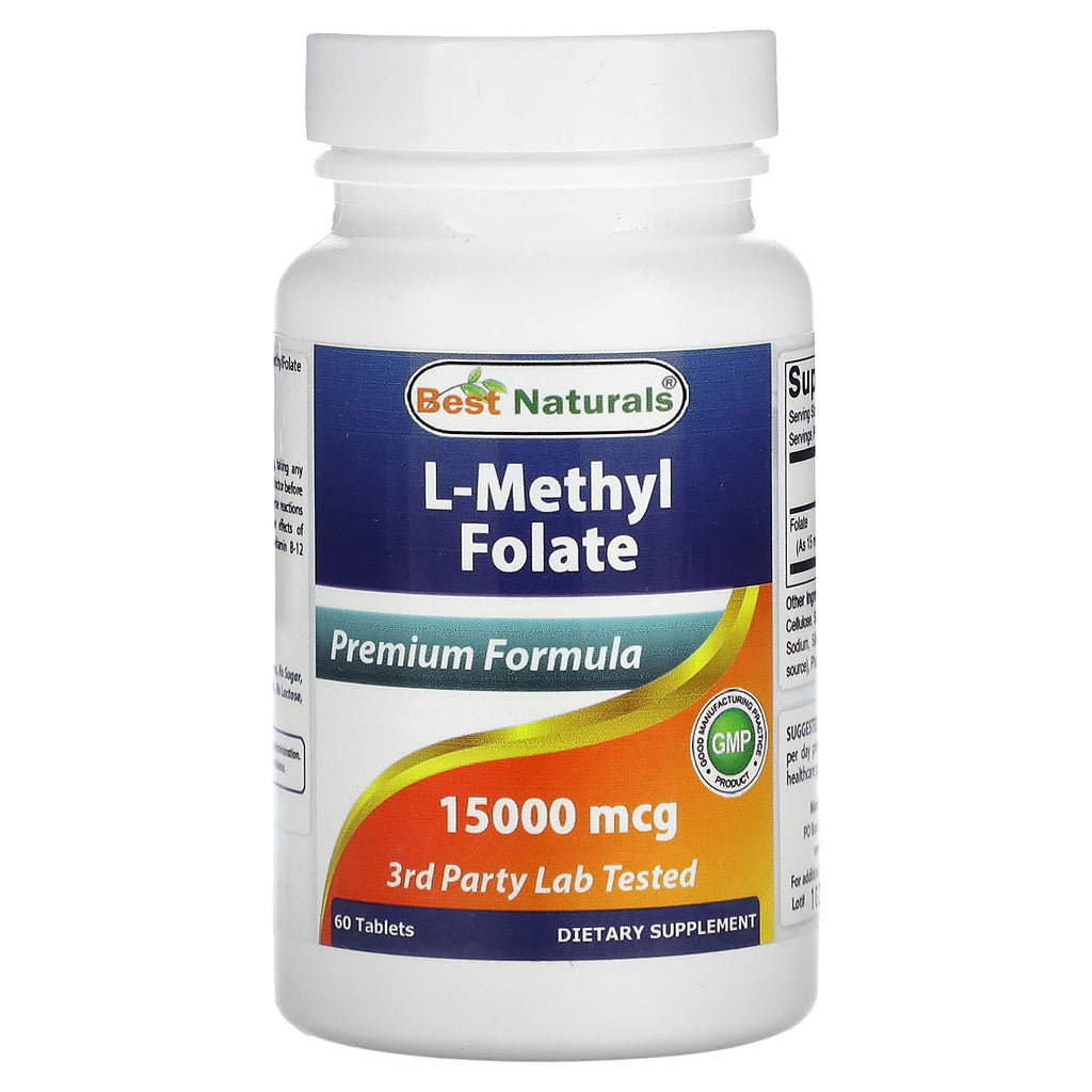 Best Naturals, L-Methyl Folate, 15,000 mcg, 60 Tablets