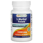 Best Naturals, L-Methyl Folate, 15,000 mcg, 60 Tablets