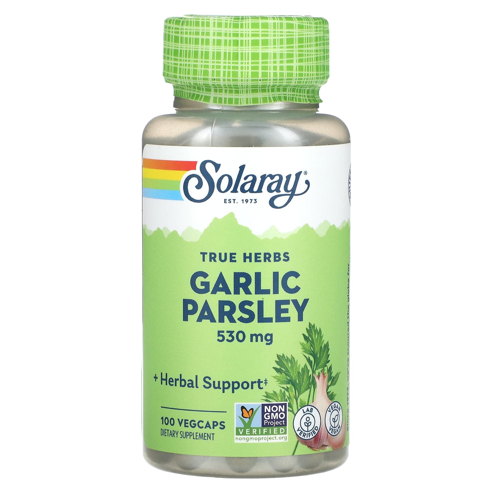 Solaray, True Herbs, Garlic Parsley, 530 mg, 100 VegCaps