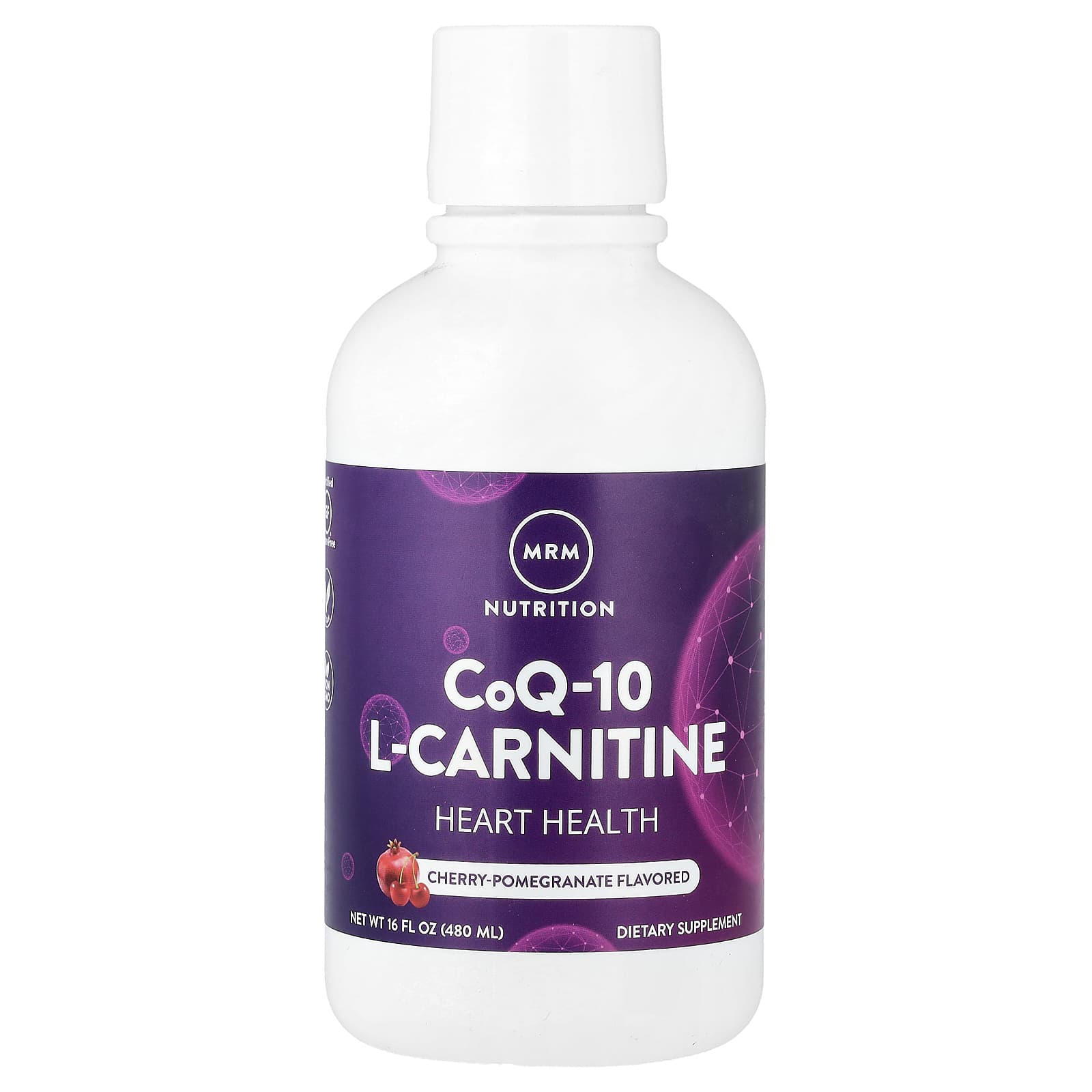 MRM Nutrition, CoQ-10 L-Carnitine, Cherry-Pomegranate, 16 fl oz (480 ml)
