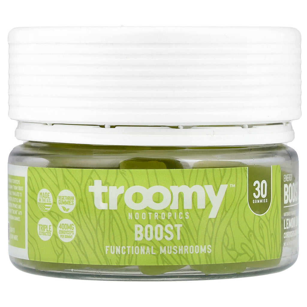 Troomy Nootropics, Boost, Functional Mushrooms Gummies, Lemon Lime, 30 Gummies