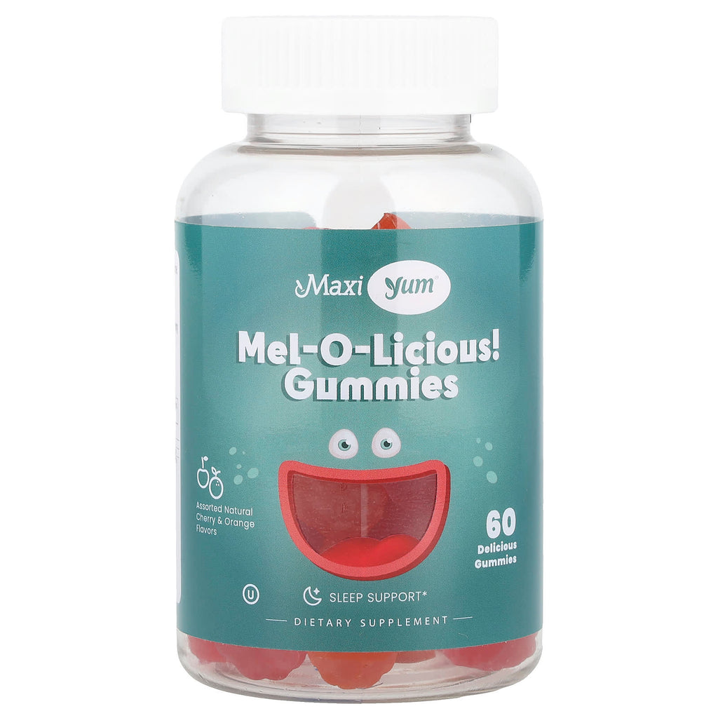 Maxi Health, Mel-O-Licious! Gummies, Natural Cherry & Orange, 1 mg, 60 Gummies