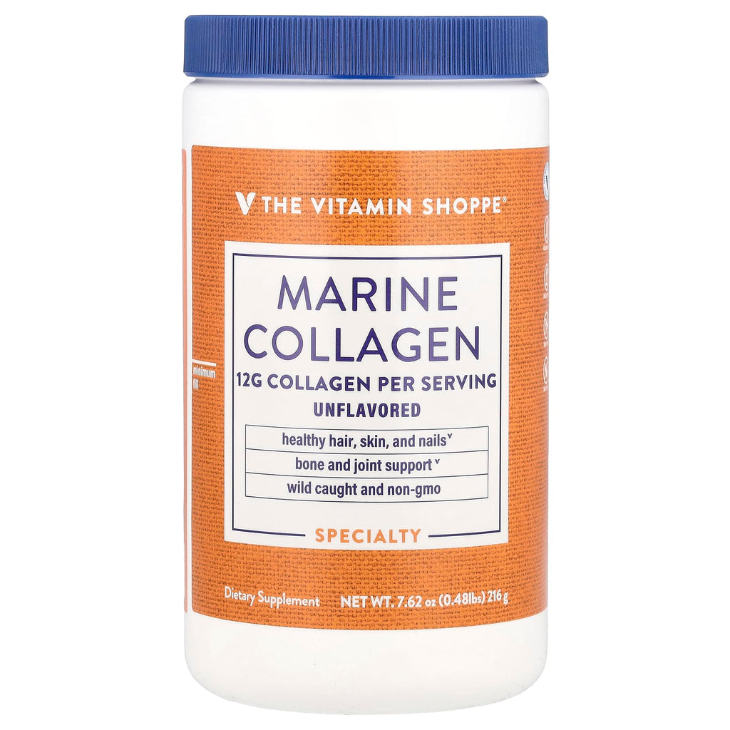 The Vitamin Shoppe, Marine Collagen, Unflavored, 7.62 oz (216 g)