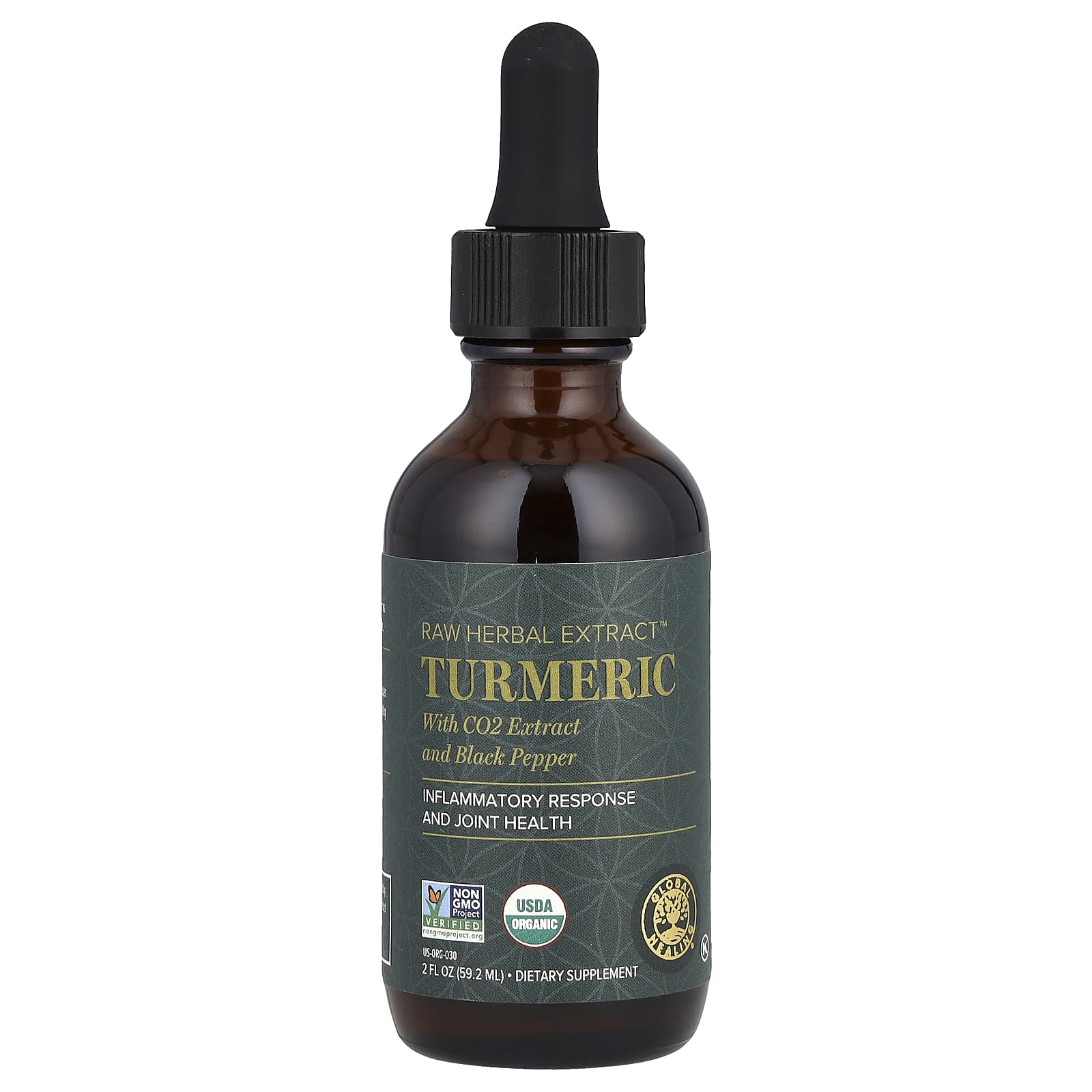 Global Healing, Raw Herbal Extract, Turmeric, 2 fl oz (59.2 ml)