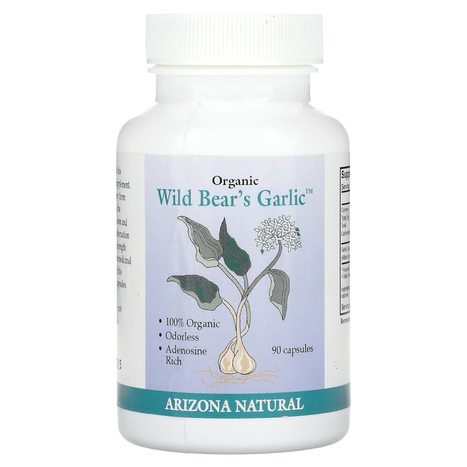 Arizona Natural, Organic Wild Bear´s Garlic , 90 Capsules