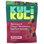Kuli Kuli, Superfood Gummies, Moringa & Chaga Mushroom, Mixed Berry, 60 Plant-Based Gummies