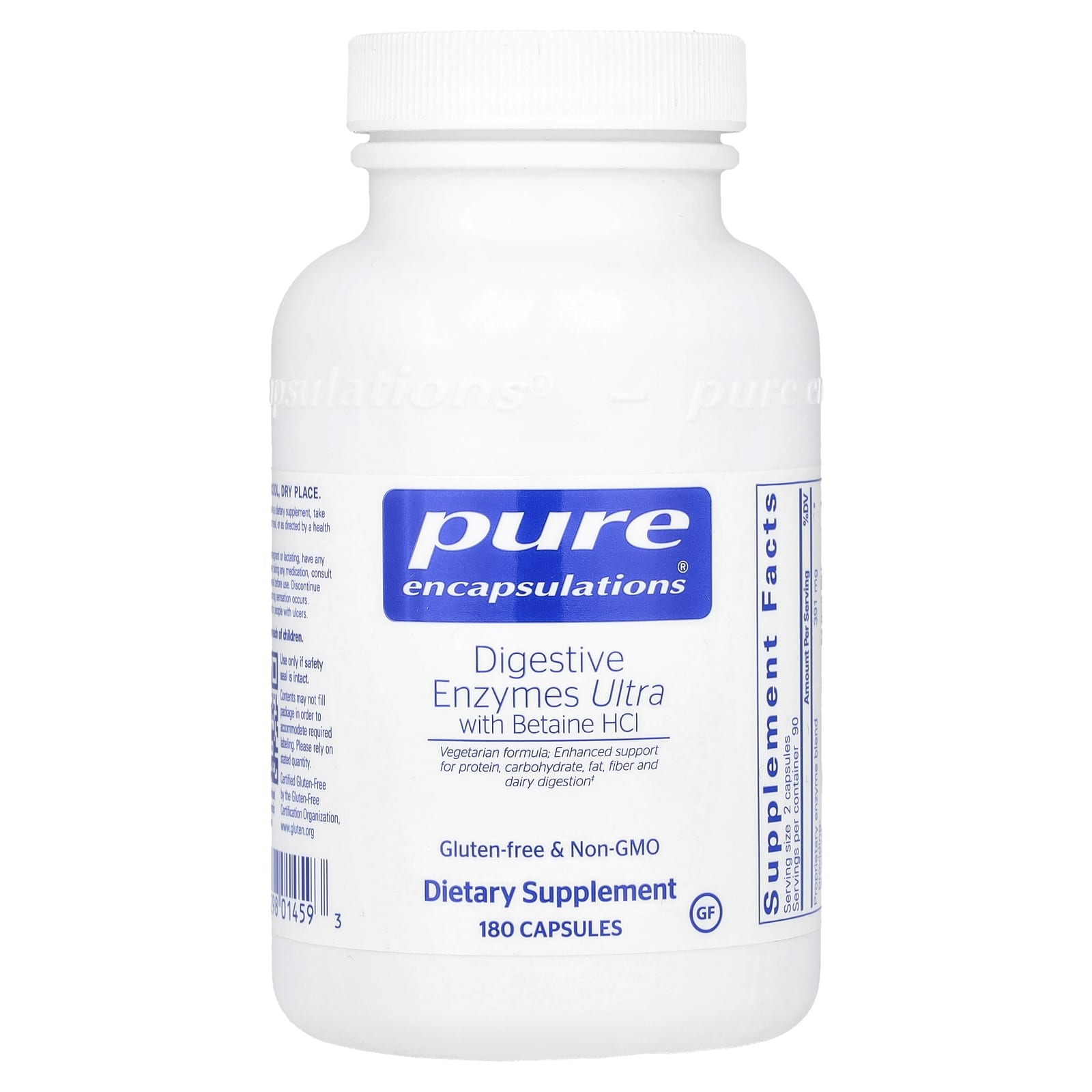 Pure Encapsulations, Digestive Enzymes Ultra with Betaine HCl, 180 Capsules