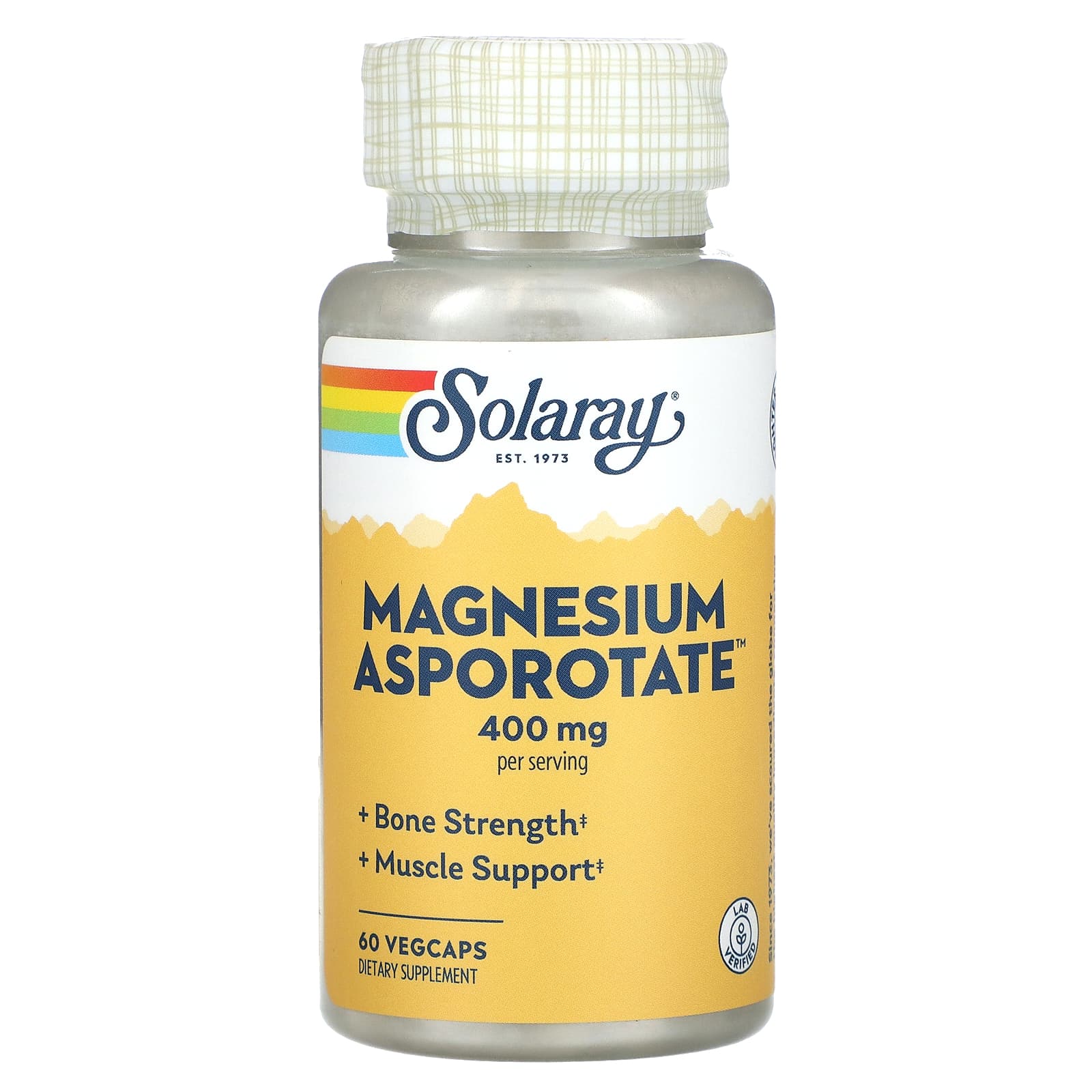 Solaray, Magnesium Asporotate, 60 VegCaps (200 mg per Capsule)