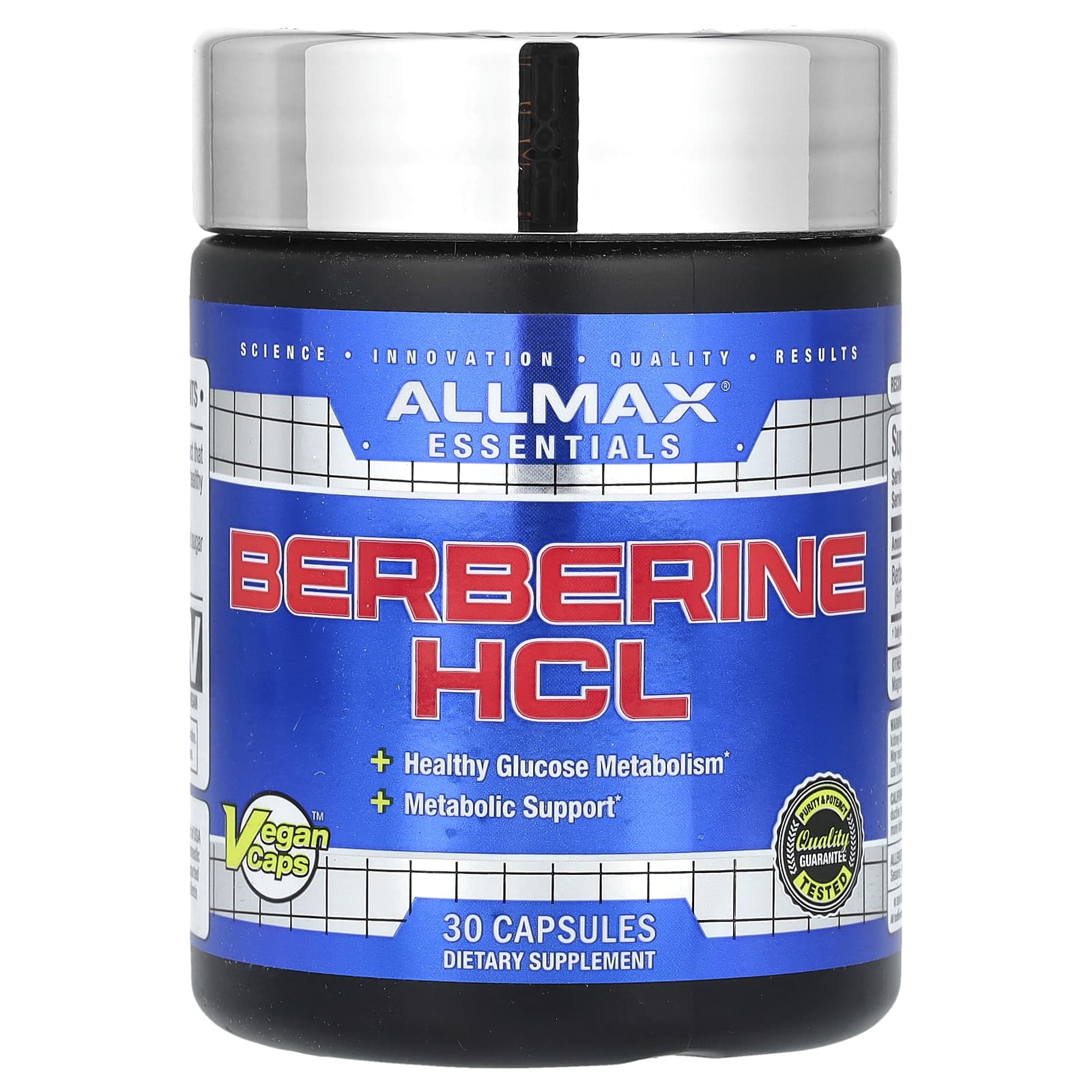 ALLMAX, Essentials, Berberine HCL, 500 mg , 30 Vegan Capsules