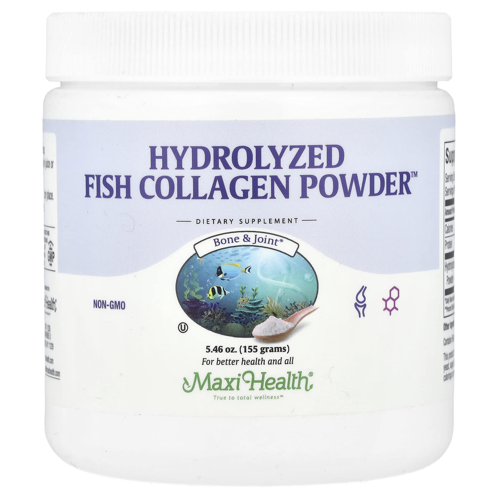 Maxi Health, Hydrolyzed Fish Collagen Powder™, 5.46 oz (155 g)