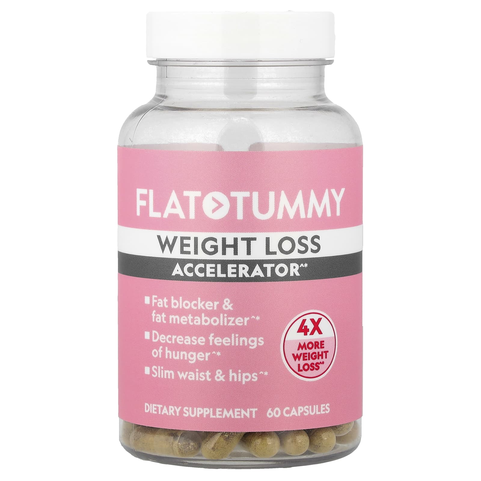 Flat Tummy, Weight Loss Accelerator, 60 Capsules