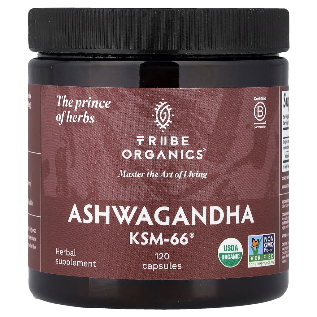Tribe Organics, Ashwagandha KSM-66®, 120 Capsules (300 mg per Capsule)