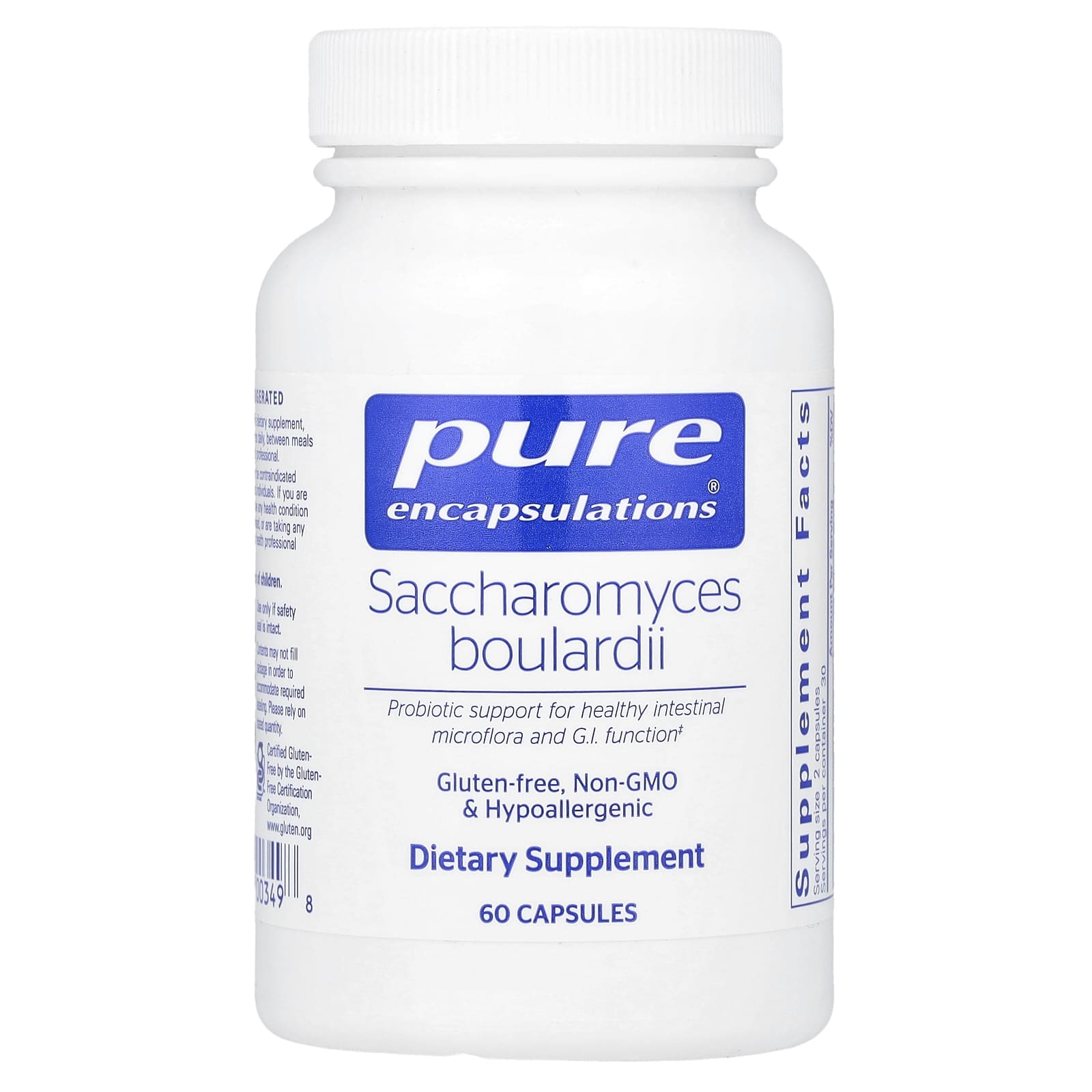 Pure Encapsulations, Saccharomyces Boulardii, 60 Capsules (5 Billion CFU per Capsule)