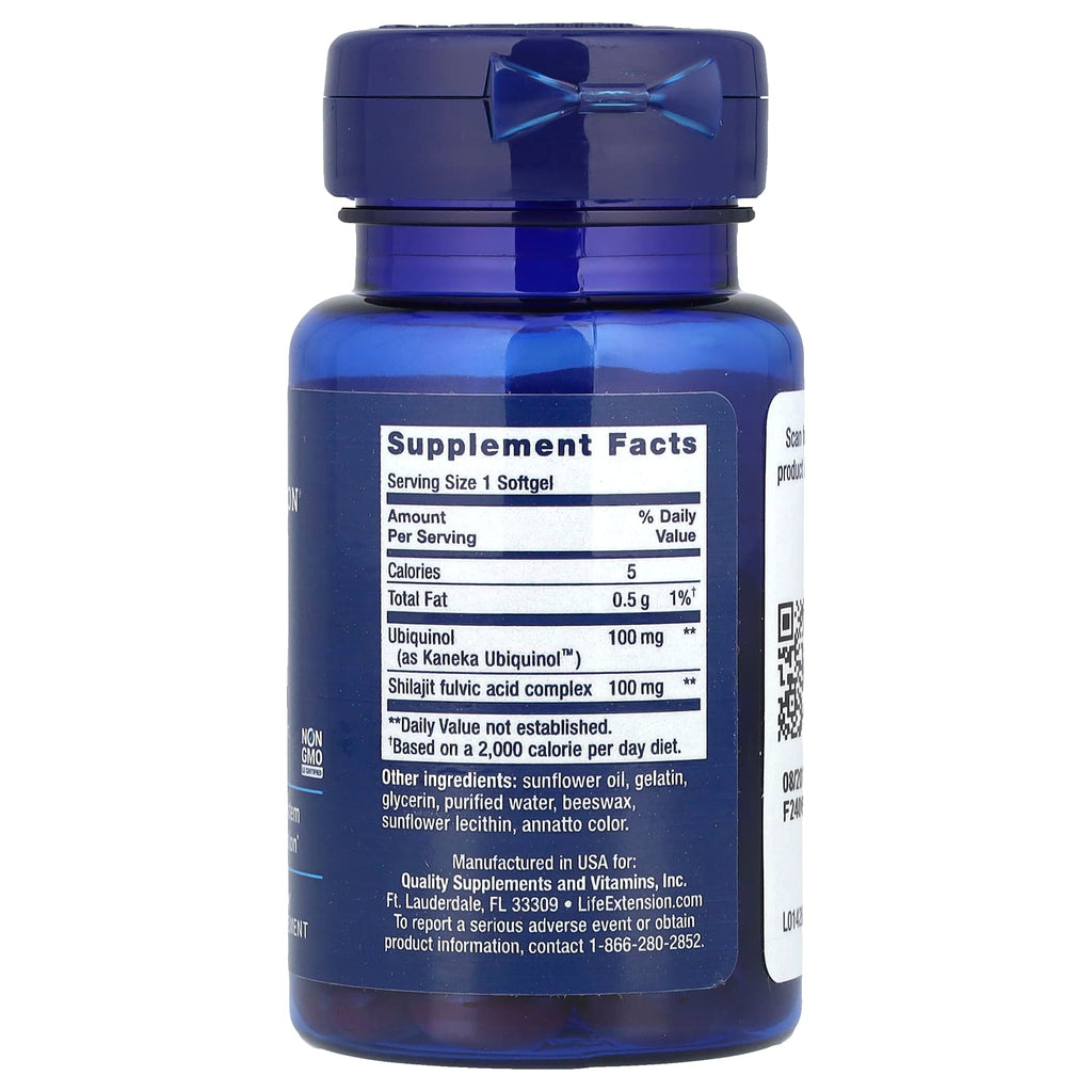 Life Extension, Super Ubiquinol CoQ10 with Enhanced Mitochondrial Support, 100 mg, 60 Softgels
