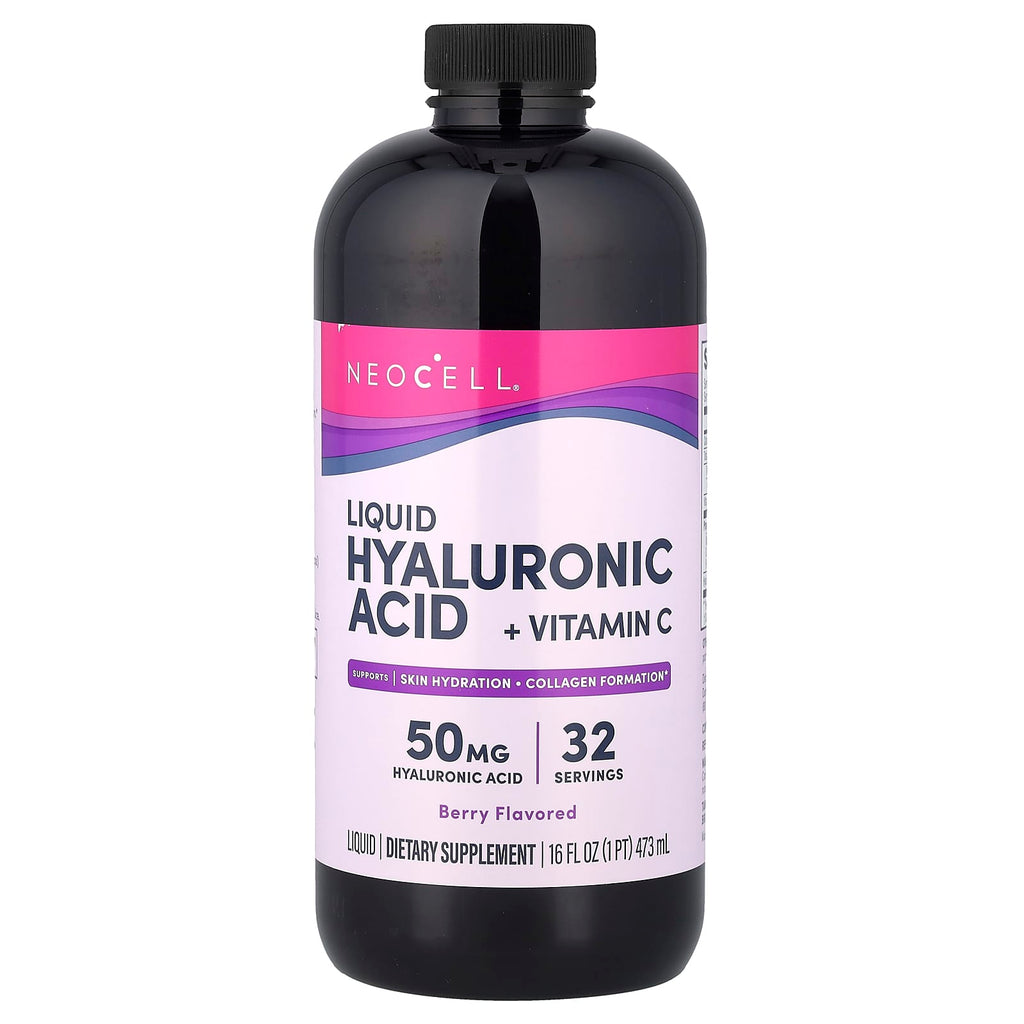 NeoCell, Liquid Hyaluronic Acid + Vitamin C, Berry, 16 fl oz (473 ml)