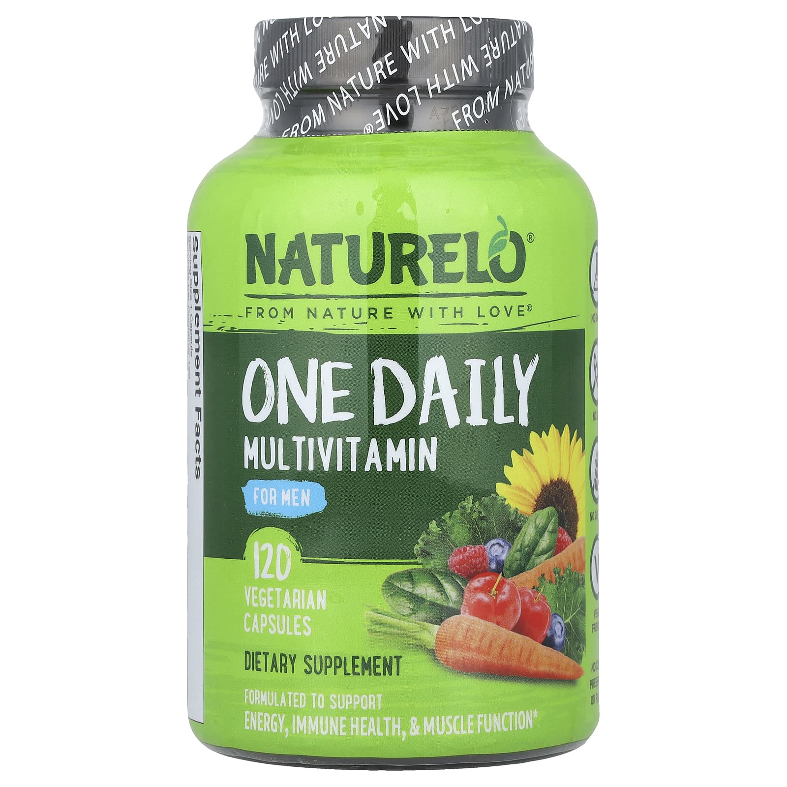 NATURELO, One Daily Multivitamin, For Men, 120 Vegetarian Capsules