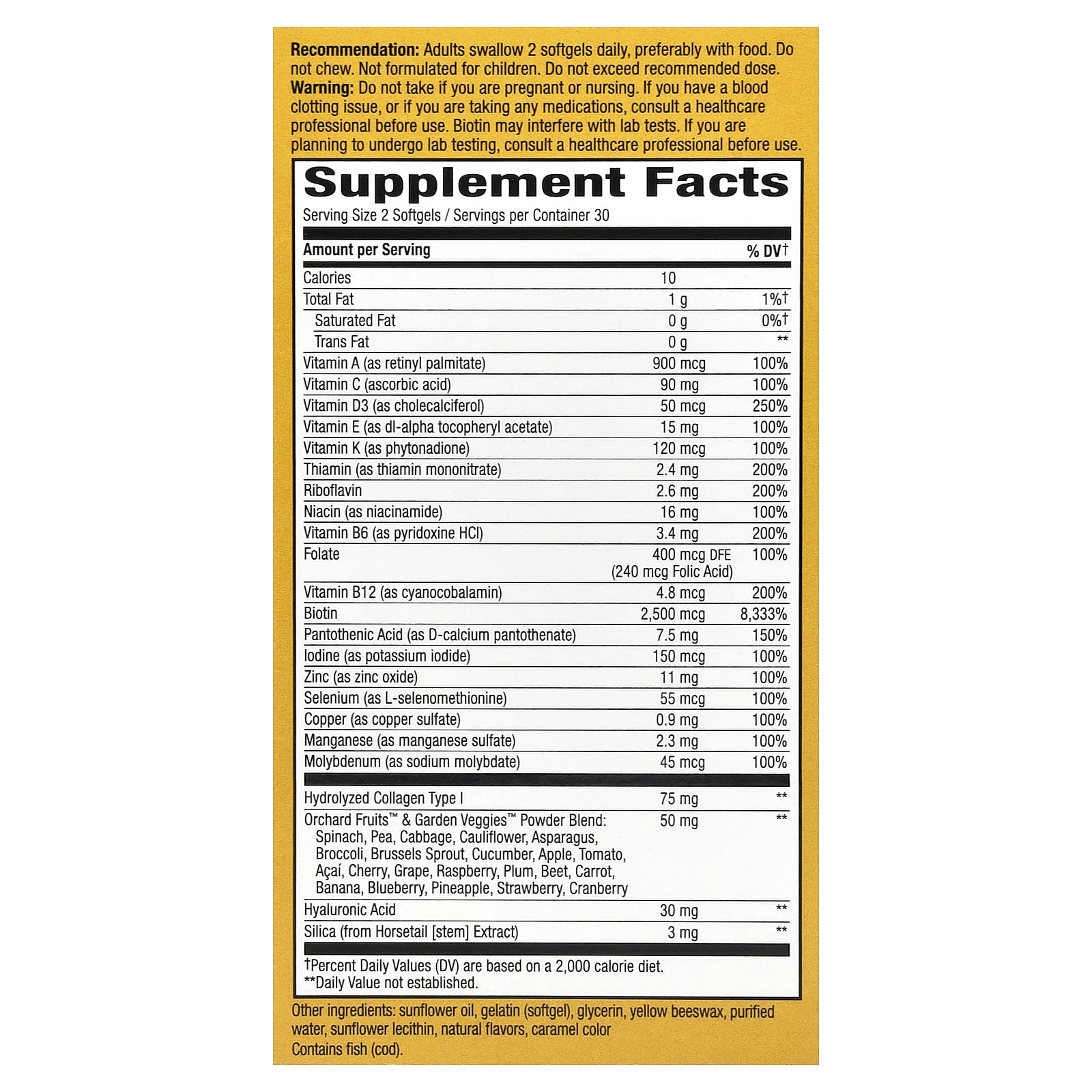 Nature's Way, Alive!® Hair, Skin & Nails Multivitamin, Strawberry, 60 Softgels