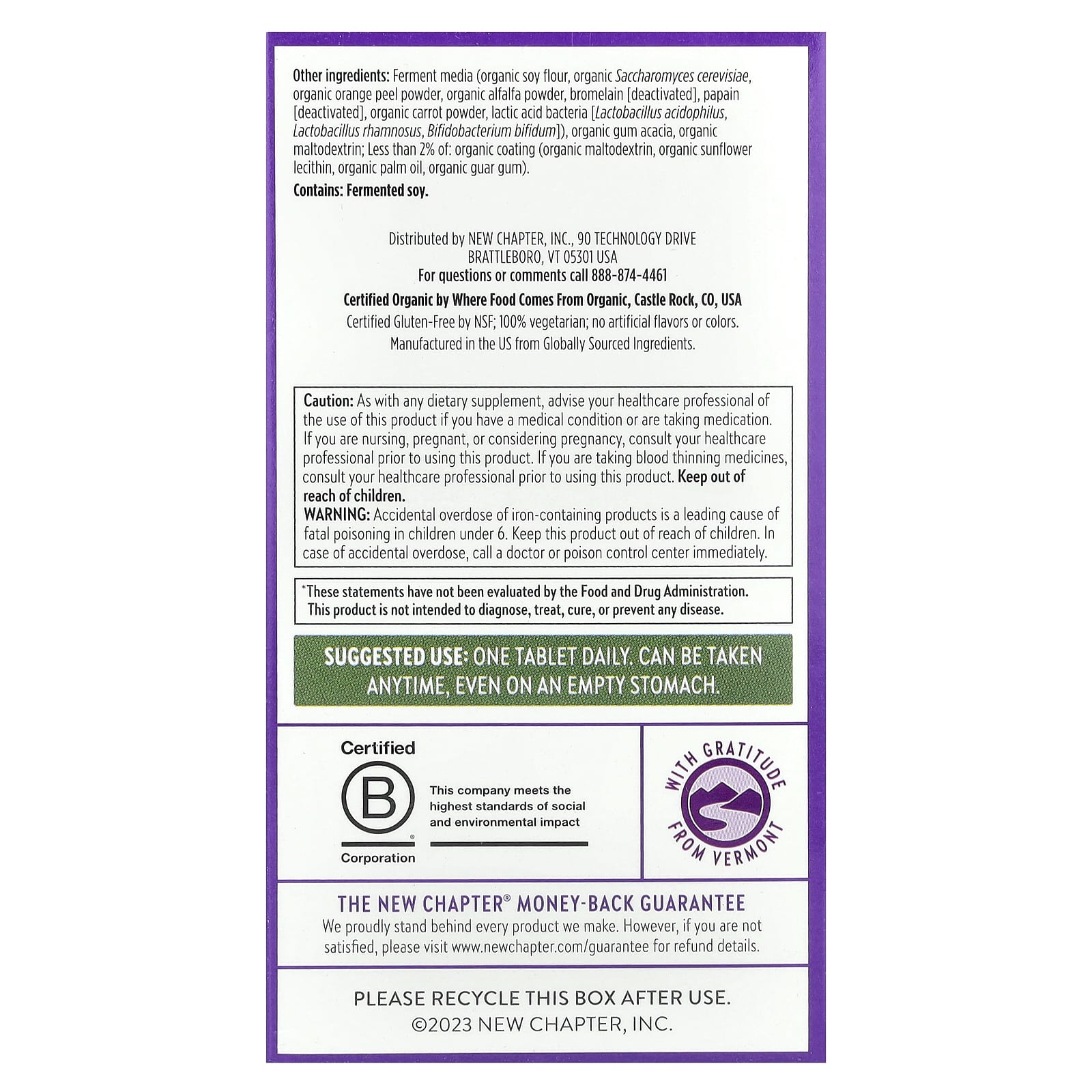 New Chapter, One Daily Every Woman's™ Multivitamin, 48 Vegetarian Tablets