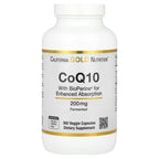 California Gold Nutrition, CoQ10 with Bioperine® Black Pepper Extract, 200 mg, 360 Veggie Capsules