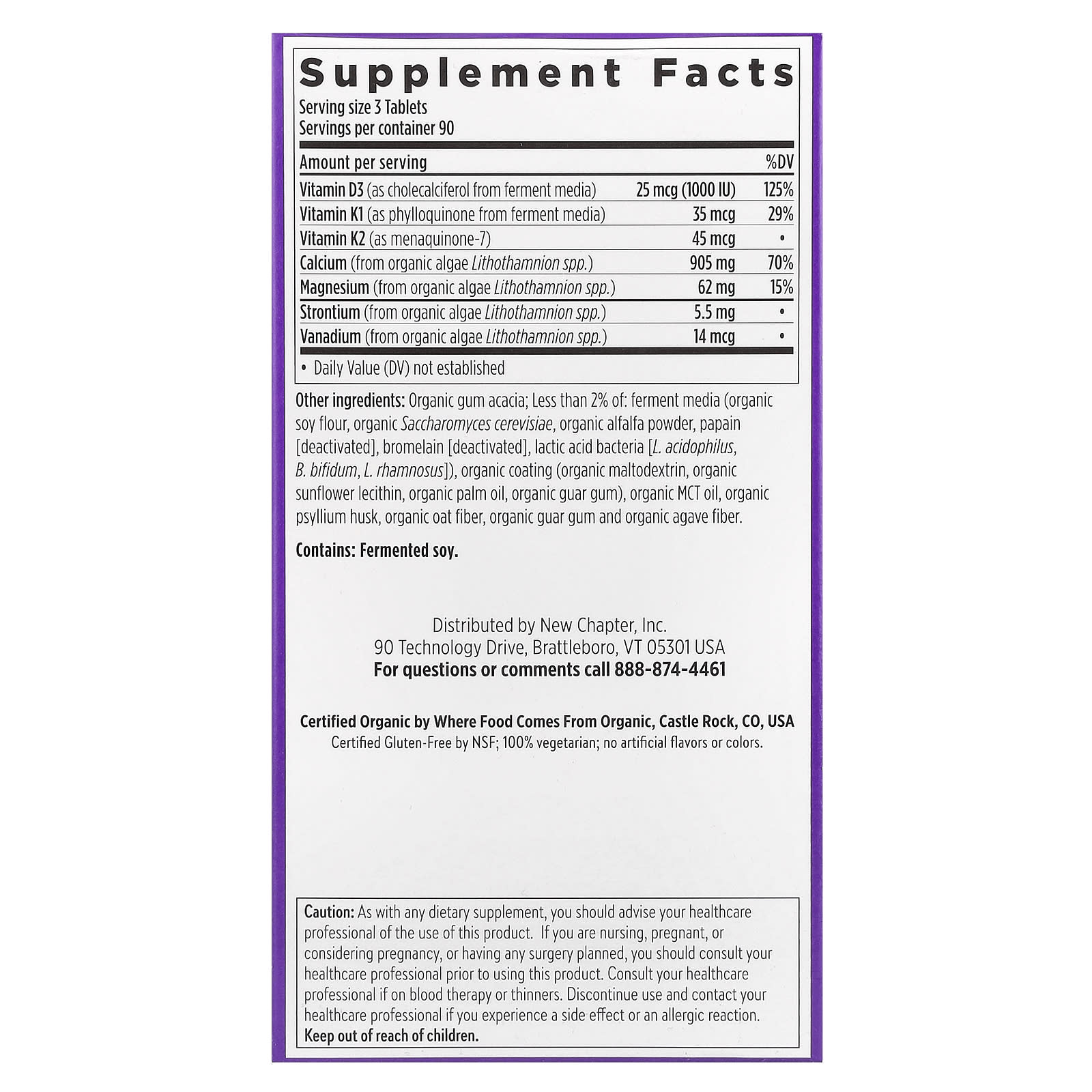 New Chapter, Plant Calcium, Bone Strength Take Care™, 270 Vegetarian Slim Tablets