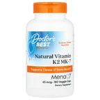 Doctor's Best, Natural Vitamin K2 MK-7 , 45 mcg, 180 Veggie Caps