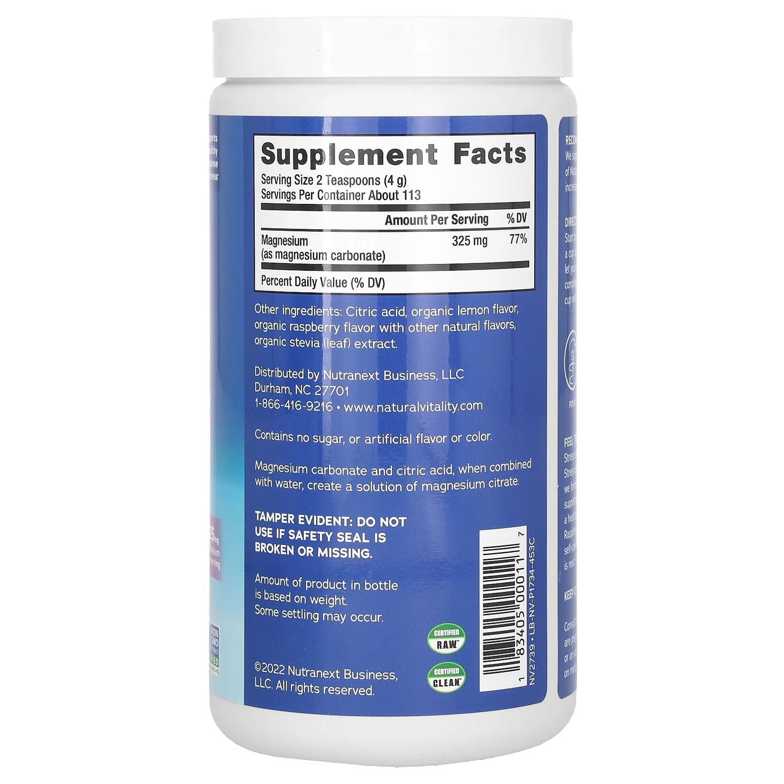 Natural Vitality, CALM®, Magnesium Supplement Drink Mix, Raspberry-Lemon, 16 oz (453 g)
