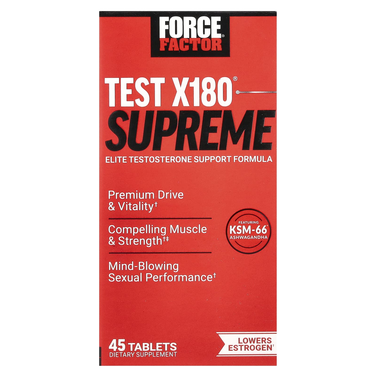 Force Factor, Test X180® Supreme, 45 Tablets